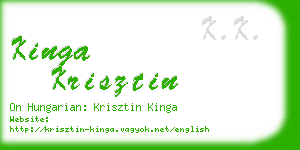 kinga krisztin business card